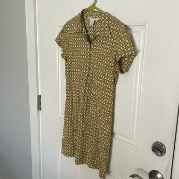 Vintage Y2K RARE express international mini dress, size 1/2orXS, geometric print - Picture 6 of 9